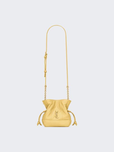 SAINT LAURENT Jamie Mini Shoulder Pouch Soft Lemon