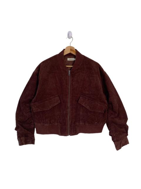 Other Designers Issey Miyake - JAPANESE DESIGNER CROPPED CORDUROY BOMBER JACKET