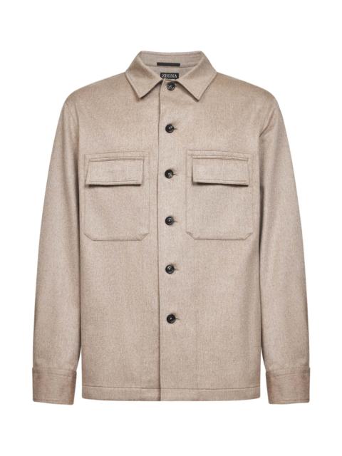 ZEGNA Beige Oasi Cashmere Alba overshirt
