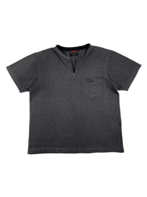 Yohji Yamamoto Yohji Yamamoto Sacsny Y'saccs Mandarin Half Zip T-Shirt