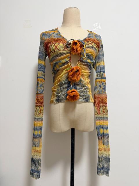 Jean Paul Gaultier Jean Paul Gaultier Printed Top Mesh Top
