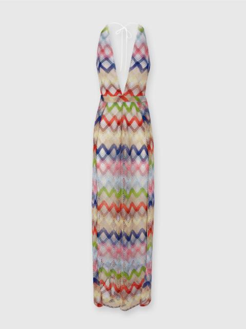 Missoni Long jumpsuit in viscose and mesh blend