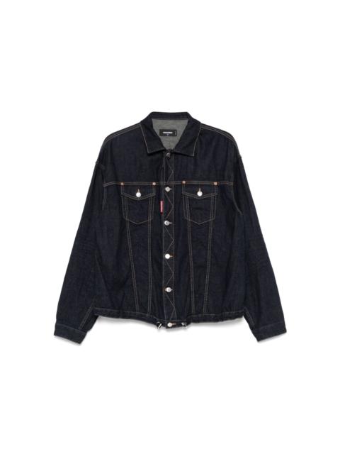 drawstring denim jacket