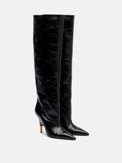 KHAITE Bella 100 leather knee-high boots