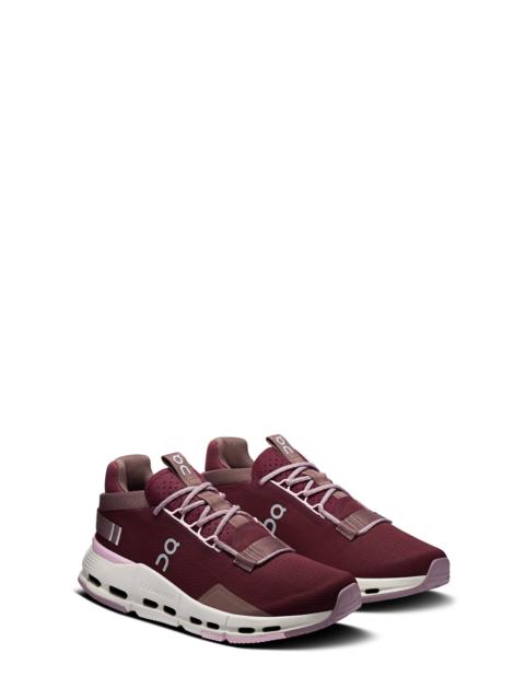On On Cloudnova 2 Sneaker in Maroon/Peony at Nordstrom