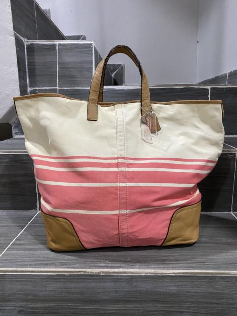 COACH Coach Hadley Variegated Striped Duffle Bag