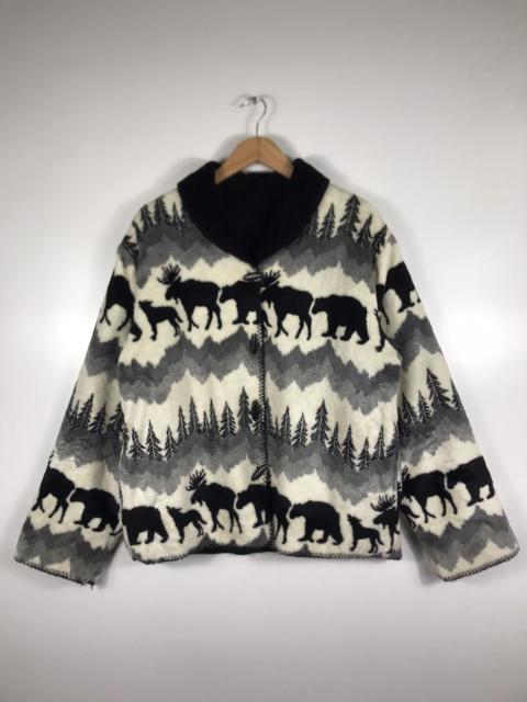 Other Designers ⚡️Vintage 90’s Northern Over Print Reversable Button Jacket