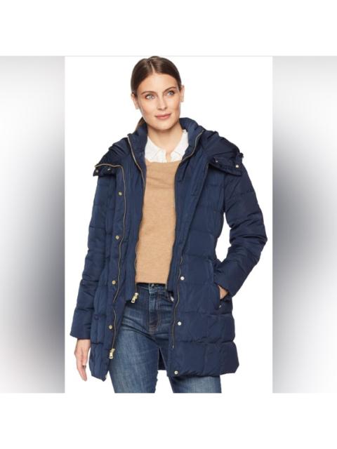 Other Designers New!‎ Cole Haan Taffeta Down Coat With Bib Front and Dramatic Hood Sz S $298