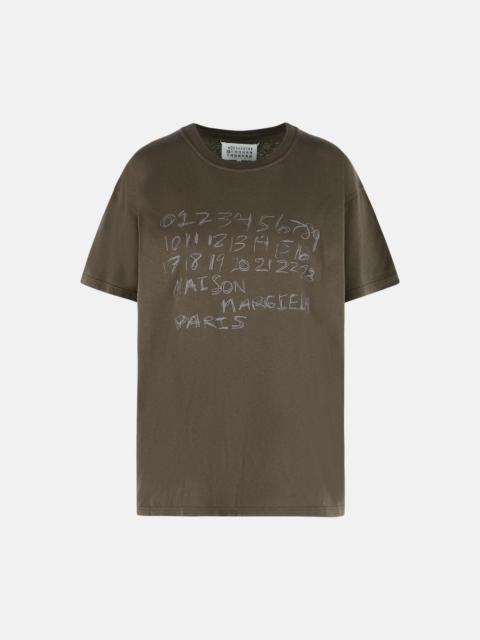 Maison Margiela DARK BROWN COTTON T-SHIRT