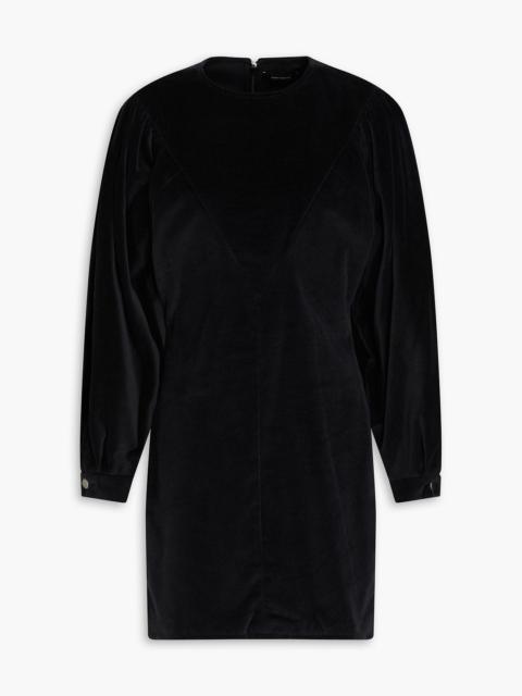 Isabel Marant Dilavio gathered cotton-velvet mini dress