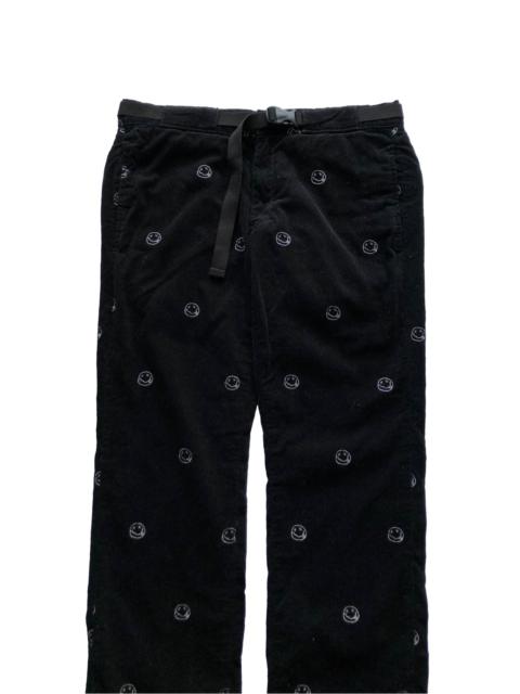 Other Designers Nirvana - 2000s Black Corduroy Nirvana Smiley Face Logo Pant