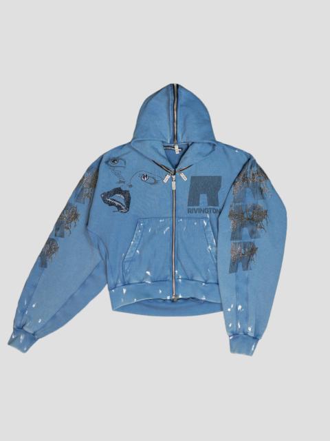 RRR123 EYES WIDE OPEN ROSE ZIP HOODIE