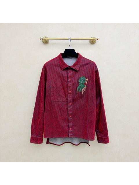 Dior Dior Dragon Year Limited Oblique Flocked Shirt