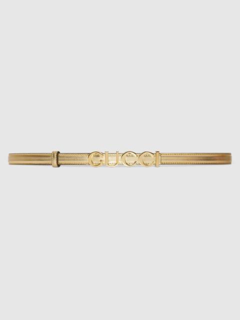 GUCCI Gucci Logo Buckle Thin Belt