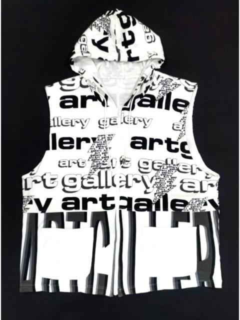 Other Designers Designer - RARE! ART GALLERY ITALY RETRO SPELL OUT SLEEVELESS HOODIE