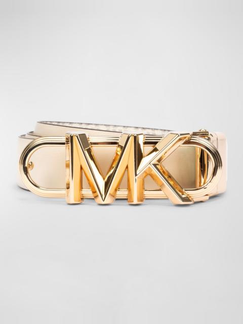MICHAEL KORS Reversible Logo Leather Belt