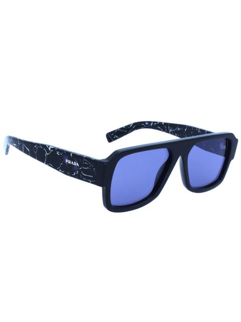Prada Prada Violet Mirrored Internal Silver Pilot Men's Sunglasses PR 22YS 1AB05Q 56