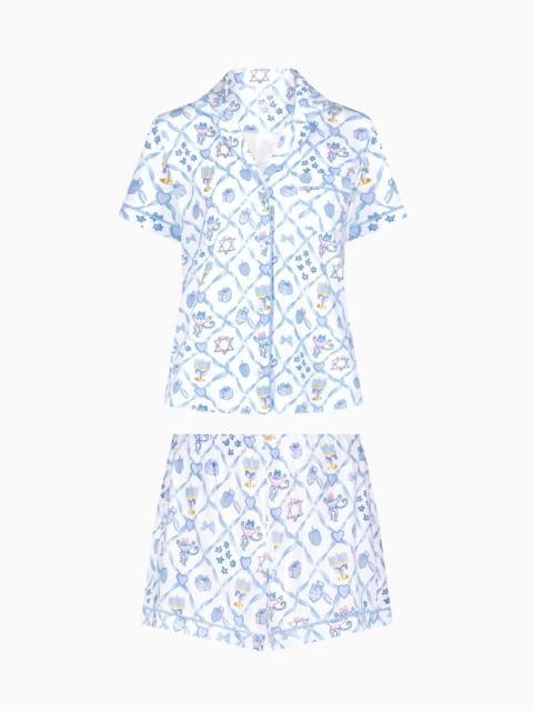 LoveShackFancy LoveShackFancy x Roller Rabbit Starry Nights Lattice Polo Pajamas