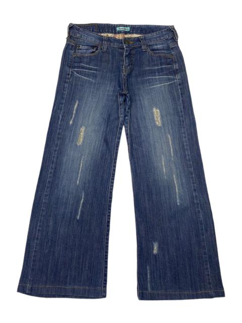 Other Designers Vintage - 🔥ANNA KERRY BAGGY FLARE DISTRESS DENIM CROPPED