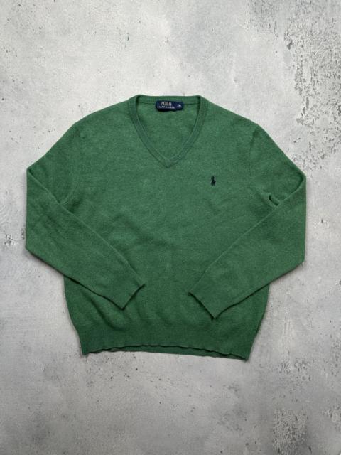 Polo Ralph Lauren Vintage Polo Ralph Lauren Merino Wool Green Sweater V-Neck