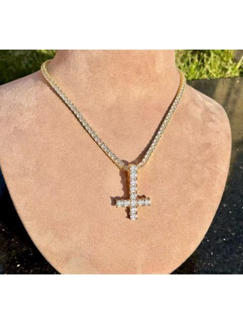 Streetwear - 45 Upside-down cross , shut 'em up necklace