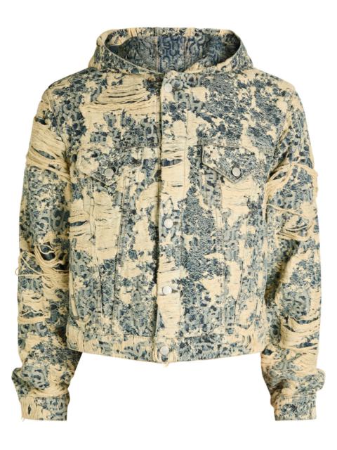 Acne Studios Acne Studios Hooded Distressed Denim Jacket