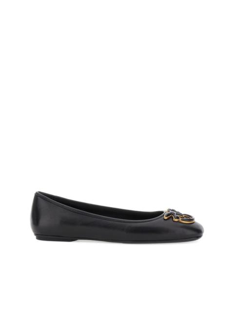 logo-embellished ballerina flats