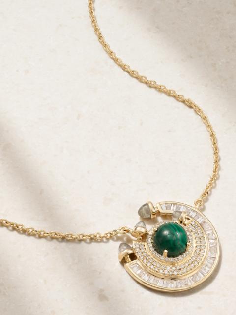ANANYA Chakra 18-karat Gold Multi-stone Necklace