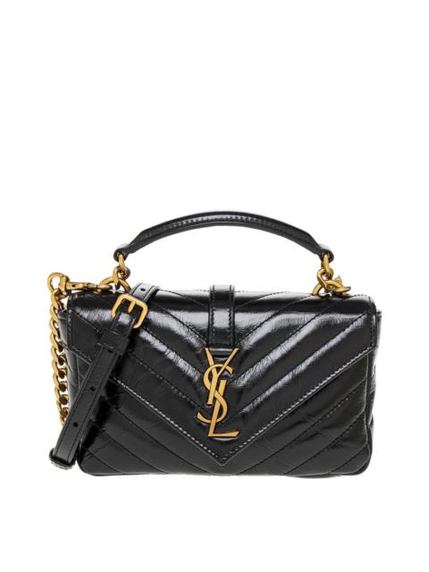 SAINT LAURENT Saint Laurent College Mini Leather Shoulder Bag