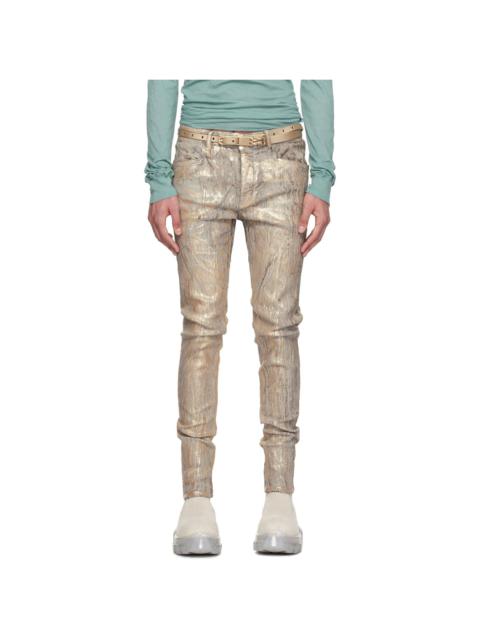 Rick Owens Gold Hollywood Tyrone Jeans