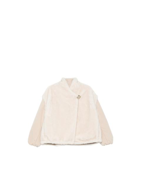 Moncler Moncler Neutrals Jackets - Faux Fur & Shearling Jackets Women