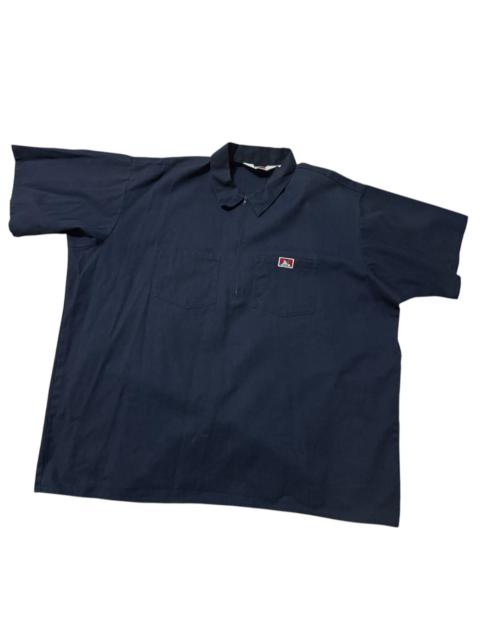 Other Designers Ben Davis × Vintage - XXXL Vintage 80s 90s Ben Davis Half-Zipper Navy Workshirt