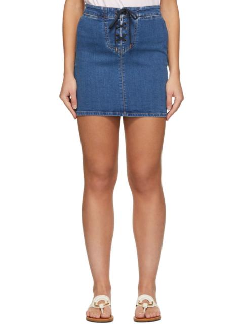 See by Chloé Blue Denim Miniskirt