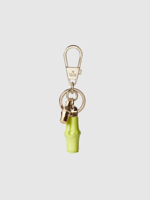Keychain with bamboo details