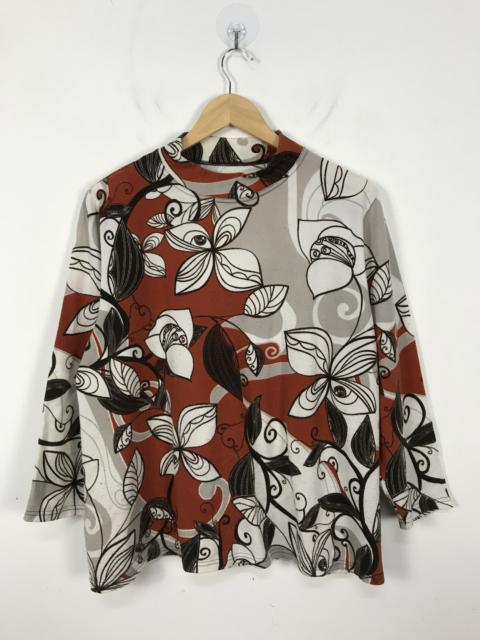 Other Designers Japanese Brand - Nanpu Strechable Floral Flower Motive Knitted Pullover 2891