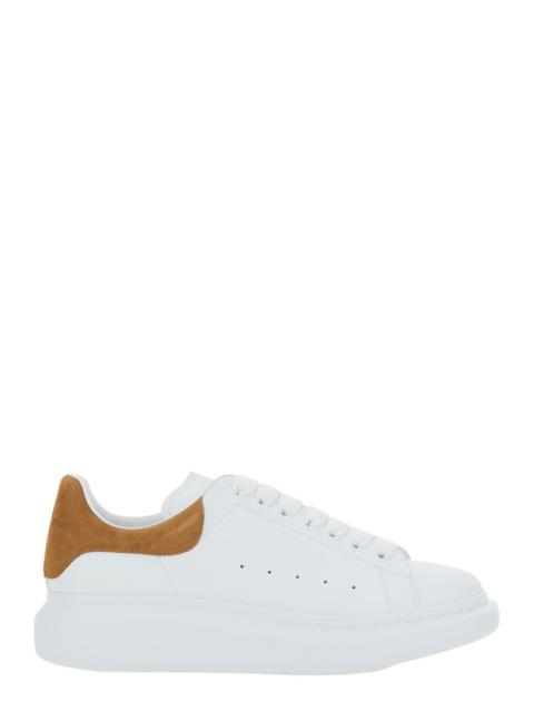 Alexander McQueen Alexander Mcqueen Men White Low Top Sneakers With Logo Lettering On Tongue And Heel In Leather Man