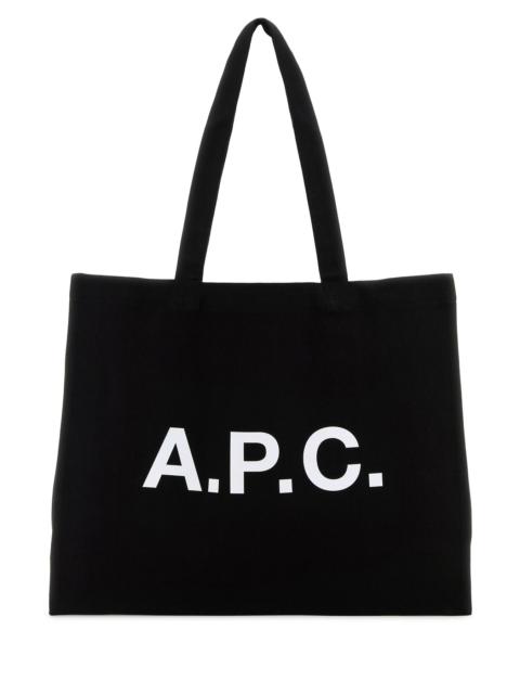 A.P.C. Black canvas Diane shopping bag