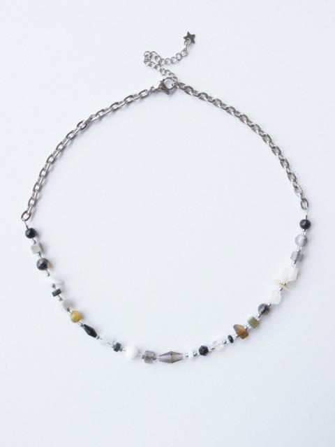 Other Designers Natural Stone with Stainless Steel Handmade Beaded Necklace