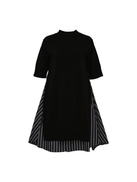 sacai Poplin X Knit Dress
