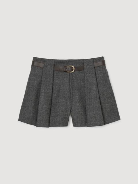 Sandro PLEATED SHORTS WITH BELT