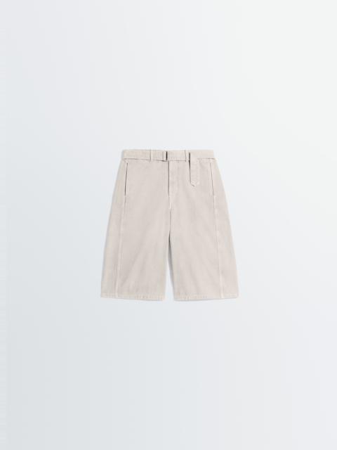 Lemaire DENIM SHORT IN HEAVY BROKEN TWILL SNOW