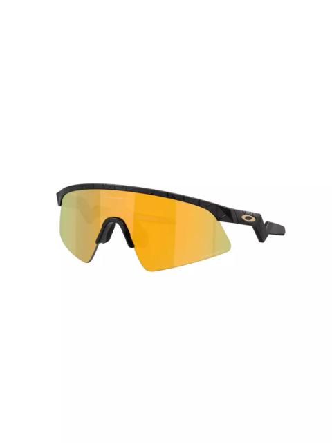 OAKLEY Youth Resistor Sweep Gridiron Collection Prizm 24K Sunglasses – Matte Black Splatter