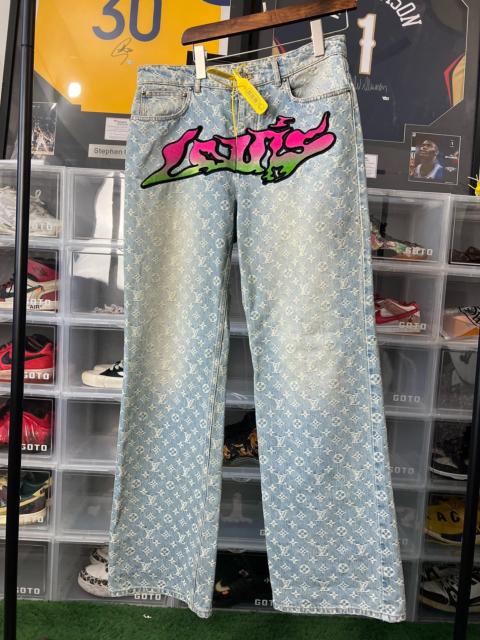Louis Vuitton Louis Vuitton all-over graffiti jeans