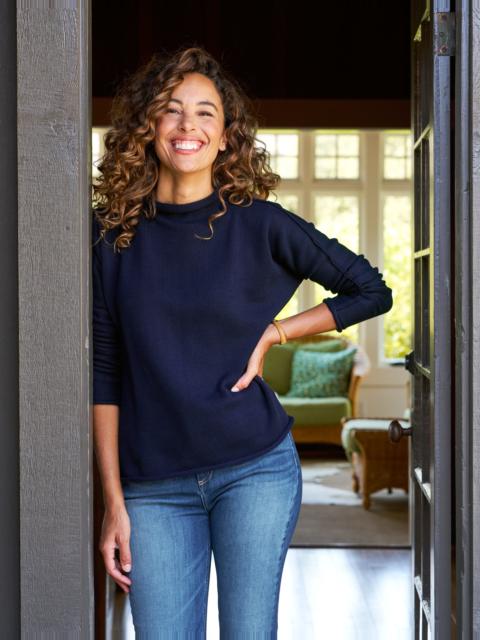 Frank & Eileen Rolled Funnel Neck Sweater