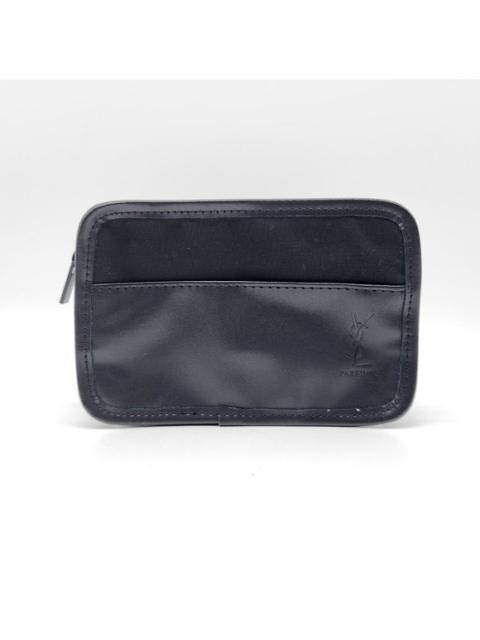 SAINT LAURENT YSL Parfums Men's Toiletry Cosmetic Pouch Bag | Black | NEW