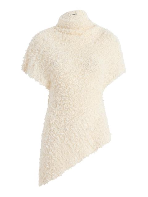 KHAITE Rhodes Knit Bouclé Top ivory