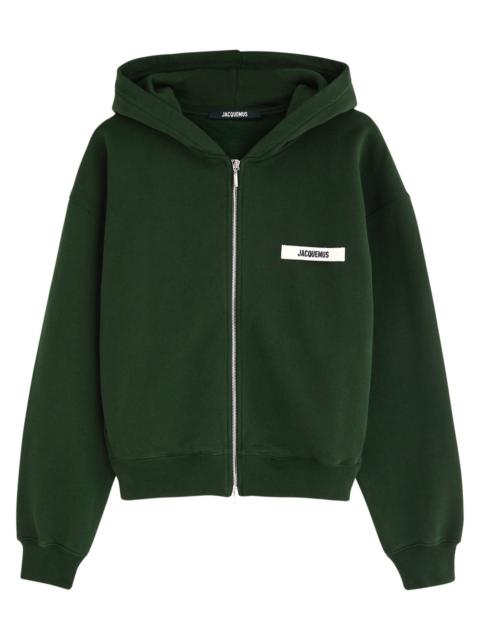 Jacquemus Le Hoodie Zip Gros Grain Cotton Sweatshirt