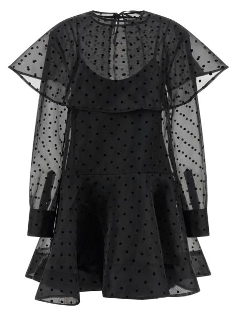 GANNI Ganni Women 'Black Organza Circle Collar' Dress