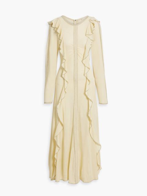 ULLA JOHNSON Analia ruffled wool maxi dress