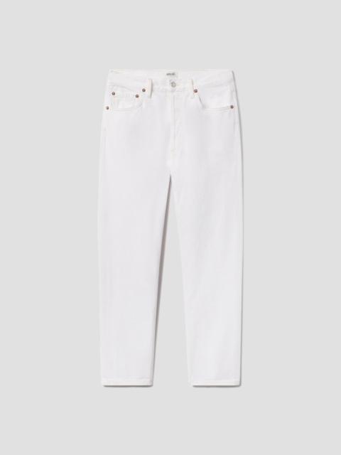 AGOLDE 90'S PINCH WAIST CROP IN MARSHMALLOW